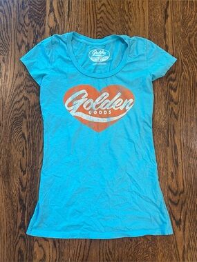 Golden Goods SF Sky Blue Heart Baby Tee